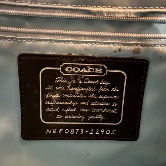 Vintage black studded Coach signature tote purse - Picture 3 of 7